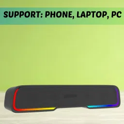 SACRO Audio Bar (PORTABLE HOME TV SOUNDBAR) Dynamic Thunder Sound 2400mAh BatteryAW196 25 W Bluetooth Soundbar-image-40