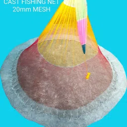 faruk fishing net 20mm MESH (MULTICOLOUR) Fishing Net image 3