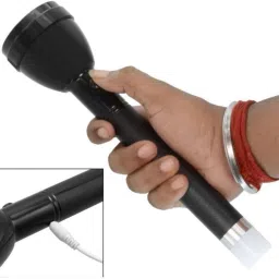 idoleshop TWO MODES Lithium Battery Long Range Led Light with Back Emergency Light Torch image 4