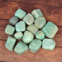 100% Natural Crystal New-02-Amazonite-Tumble-stone-200gm_1 Regular Asymmetrical Crystal Stone-image-33