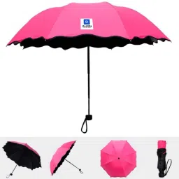 Magic Umbrella Changing Secret Blossoms Occur with Water Magic Print 3 Fold Umbrella for UV, Sun and Rain, umbrella rain for women, umbrella flower Umbrella-image-64