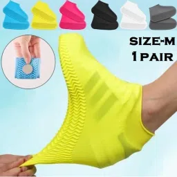 High quality Silicone Rain Boot Cover Waterproof Anti-Slip Wearable Reusable Silicone YELLOW Boots Shoe Cover-image-9
