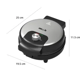 ibell WAFFLEMATE190 ,1000W, Adjustable Temperature, LED Indicators, Non-Stick,Black Waffle Maker image 5