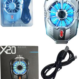 INSTRA X20 Semiconductor Mobile Phone Radiator LED Light Mini Phone Cooling Fan 1 Fan Ergonomic Cooling Pad with Adjustable Height-image-71