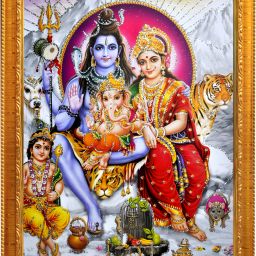 Shiv parivar photo frame with laminated sheet . size [5x7 inch ] . Religious Frame-image-50