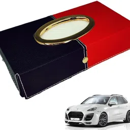 mockhe Chrom-Black-Red Tisue Box Leatherete-157 Vehicle Tissue Dispenser-picture-21