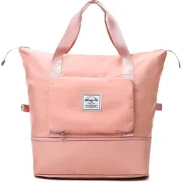 dafter 25 L Gym Duffel Bag - Foldable & Expandable Weekender Overnight Bag for Women - Peach-picture-12