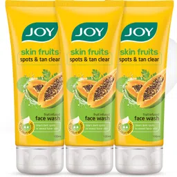 joy Skin Fruits Spots & Tan Clear Papaya Fruit Infused (Pack of 3 x100ml) Face Wash-picture-17