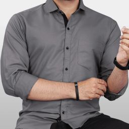 Men Regular Fit Solid Spread Collar Casual Shirt-image-20