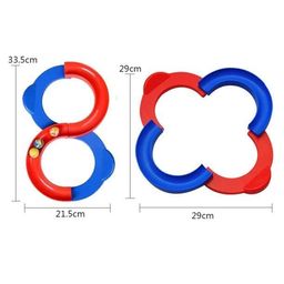 KIVESH 8 Shape Infinite Loop Interaction Balancing Track Toy Creative Track with 3 Bouncing Balls for Kids, Best Hand-Eye Coordination Developing Indoor Games for Kids - Multicolor image 3