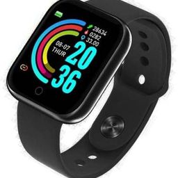 generic NECTAK D20 Touchscreen with Heart Rate Sensor Smartwatch Black Strap, image 1