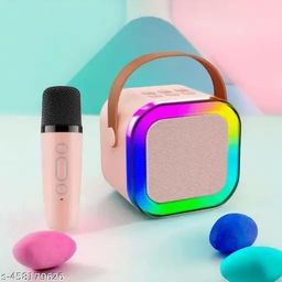 generic Portable Karaoke Speaker with Microphone, RGB LED Lights, 5 Light Modes, Wireless image 4