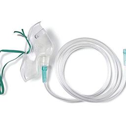 MICROSIDD Oxygen Face Mask with Tube Universal Fit (Green, Transparent, 2) image 1