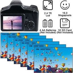 Acuvar Digital Camera, 16 Megapixel Photo Camera Mini Digital SLR Camera, CMOS Sensor 2.4“ TFT LCD Compact Camera, 16X Digital Zoom Video Camera for Children Adults Beginners image 3