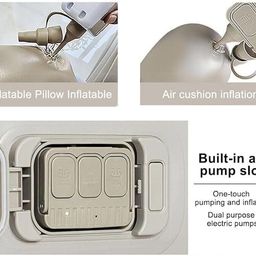 VGMAX Premium Air Mattress with Built-in Pump | Inflatable Blow-Up Bed with Storage Bag & Pillow | Portable Air Bed for Guests image 2