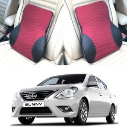 Black, Red Fabric, Leatherite Car Pillow Cushion for Nissan-image-95