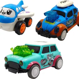 vaniha Unbreakable Four-Wheel Drive Friction Powered Diecast Toy Set-D157-picture-21