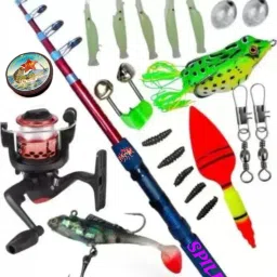 210cm 7feet fishing rod and reel with all combo set BJ Multicolor Fishing Rod-12