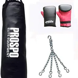 Strong and Rough Punching Bag (36inch) with Punching Bag Glove and Chain(Heavy Bag) Boxing Kit-image-15