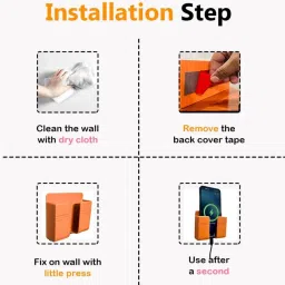 M/S DSNS Wall Mount Mobile Stand/Multi Purpose Stand with Hole for Phone Charging 1 Piece Mobile Holder image 3