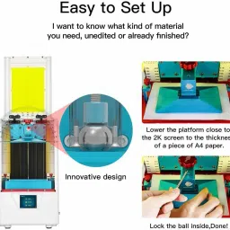 anycubic Photon S UV 3D Printer | Photocuring Ultra Precision | LCD Printer Masking Technology | 2K Screen 405nm Matrix UV Light Z-axis Dual Linear Rail Printing | 3D Printer image 3