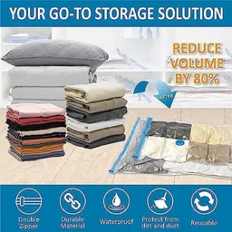 pratyang 5Pack Vacuum Compression Storage Bags With Pump,Space Saver Sealer Bag P250 Travel Storage Vacuum Bags-picture-47