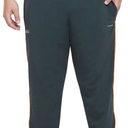 Men Solid Dark Green Track Pants-image-5