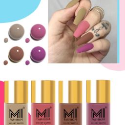 Velvet High Finish Matte Nail Polish Combo Set-4 Radiant Nails #NO458 Dark Sand, Dusky Rose, Deep Coffee, Rose Taupe-image-29