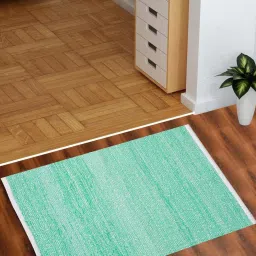 Multihued Solid Woven Design Rectangle Shape Rug Indoor and Outdoor Rug Pad-2