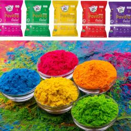 Natural & Organic Holi Colors, Gulal Holi Colors for Family, Party, Holi Color Powder Pack of 5-image-84