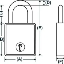 harrison Virat Premium Square Padlock (8 Levers) with 4 No. Keys - 65 MM Padlock image 4