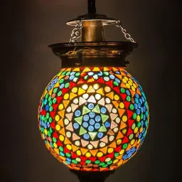 Handcrafted mosaic decorated glass hanging light Pendants Ceiling Lamp Pendants Ceiling Lamp-image-6