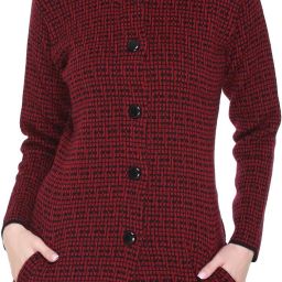 100% Acro Wool Self Design Coat For Women-image-1