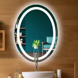 Backlit oval Mirror with LED Light, Decorative Mirror with Light Bathroom Mirror-picture-14