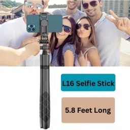EVAAENTERPRISES L16 Selfie Stick with Wireless Remote Bluetooth Selfie Stick-image-4