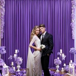 Stookin 4x10 Purple Backdrop Curtain 2 Panels-Wrinkle-Free Polyester Photography Reflector-10