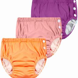 Reusable Swimming Pants for Kids Unisex Swim Diaper Set (0-36 Months) Pack of 3-image-2