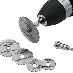 6pcs HSS Circular Wood Cutting Saw Blade Discs + Mandrel Tools for Rotary Drill-16