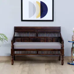 mudramark from pepperfry Aramika Sheesham Wood 2 Seater Sofa In Provincial Teak Finish-picture-28