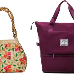 sunesh creation Women Purple, Multicolor Hand-held Bag-picture-10