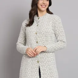 Wool Blend Embellished Coat For Women-image-53