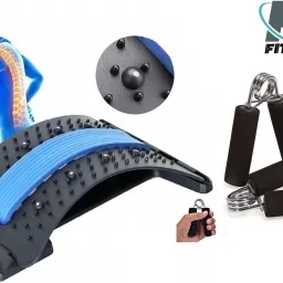 Combo Of Magic Back Pain Relief Region Support With 2PC Foam Hand Gripper Fitness Accessory Kit Kit-image-94