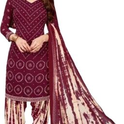 Unstitched Crepe Salwar Suit Material Printed-image-69