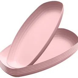 Wheat Straw Dinner Tray (pack of 6, pink) Tray-image-27