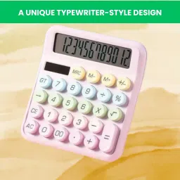 Desktop Calculator, 12-Digit Large LCD and Large Buttons for Office, Homes E192 Basic Calculator-image-44