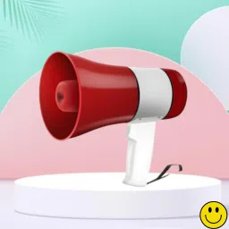 Handheld Megaphone with Siren, Microphone & Rechargeable for Outdoor EventsB322 Megaphone Portable Megaphone Siren Loudspeaker Function &Long Battery BackupQ322 Outdoor PA System-6