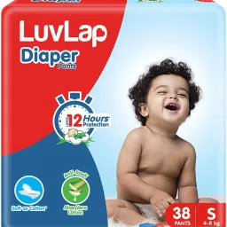 BABY DIAPER PANTS, SIZE SMALL, 38 PCS PACK, FOR BABY WEIGHT 4-8 KGs - S-31