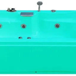 Elegant 6 Ft Jacuzzi Bathtub with Back Massage and Filler System - Cyan Blue Free-standing Bathtub-image-47