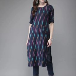 Women Printed Viscose Rayon Straight Kurta-image-36