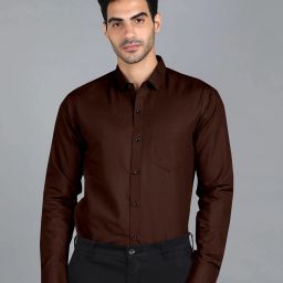 Men Slim Fit Solid Spread Collar Casual Shirt-image-91